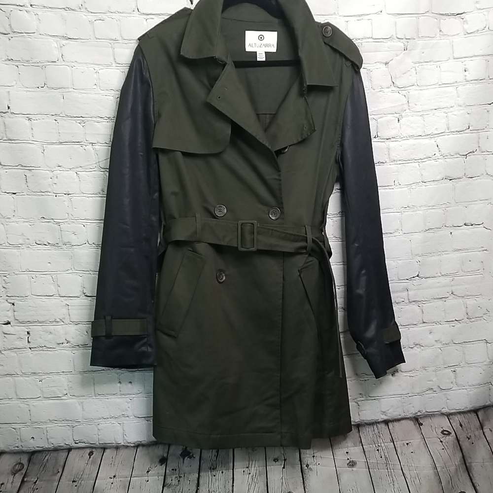 ALTUZARRA Womens Jacket Medium Button Front Belt Pockets EUC